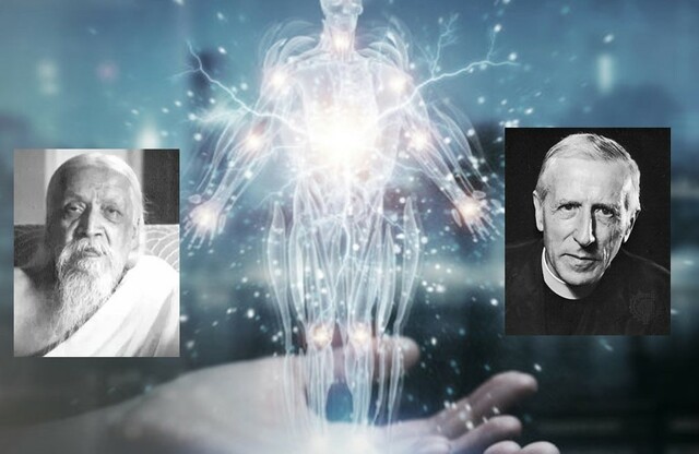 Sri aurobindo e teilhard de chardin display